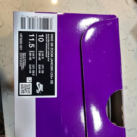 NIKE SB Zoom Janoski OG+ Skate HF3060-001 Triple Black Pony Hair 2025 MENS 10 - Picture 10 of 10